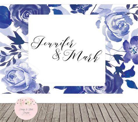 Wedding Backdrop Navy Blue Wedding Floral Backdrop