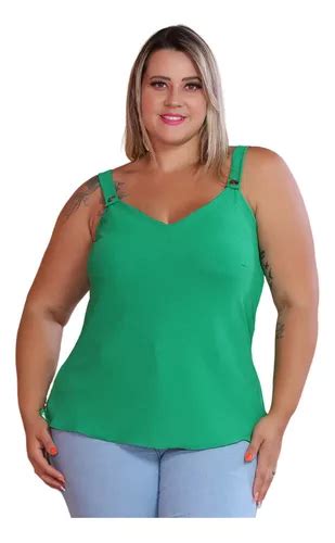 Kit 5pçs Regata Feminina Alça Larga Moda Plus Size Verão Frete grátis