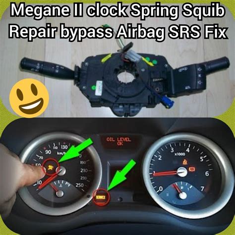 Renault Megane Ii Clock Spring Air Bag Squib Coupling Wiper Bypass