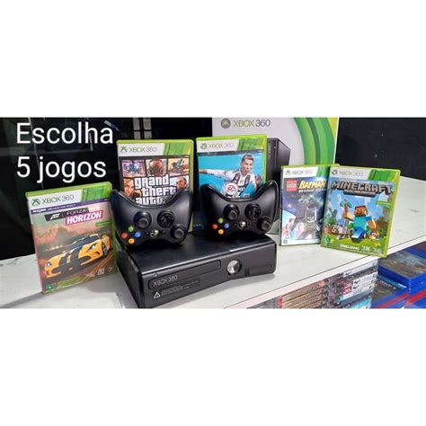 Xbox Slim Desbloqueado Controle E Jogos Shopee Brasil