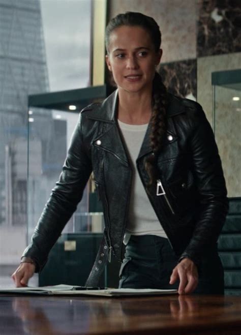 Alicia Vikander Tomb Raider Jacket Lara Croft Leather Jacket Alicia