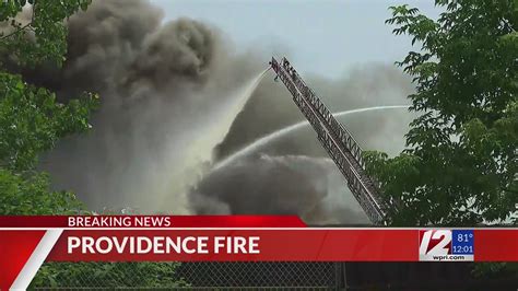 Crews Battle Large Fire At Providence Scrapyard Youtube