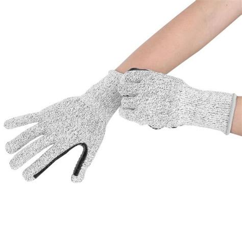 Cikonielf Gants HPPE Gants résistants aux coupures HPPE Silica Gel