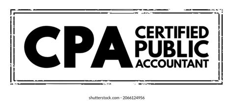 Cpa Certified Public Accountant Designation Provided Stock Vector