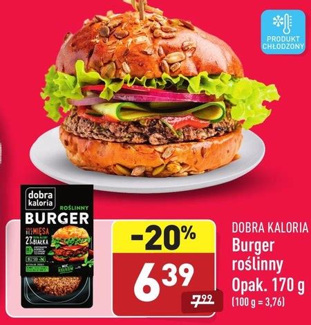 Burger roślinny Dobra Kaloria promocja Aldi Ding pl