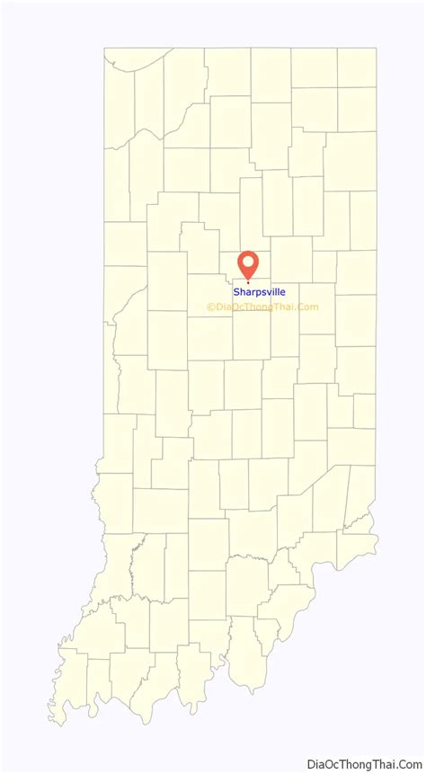 Map of Sharpsville town, Indiana - Thong Thai Real