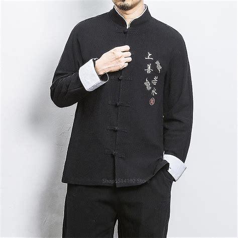 Tang Suit Nouvelles Vêtements traditionnels chinois pour hommes Coton