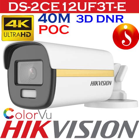 Hikvision 8 MP 4K 40 M ColorVu PoC Camera DS 2CE12UF3T E Cctv Sri Lanka