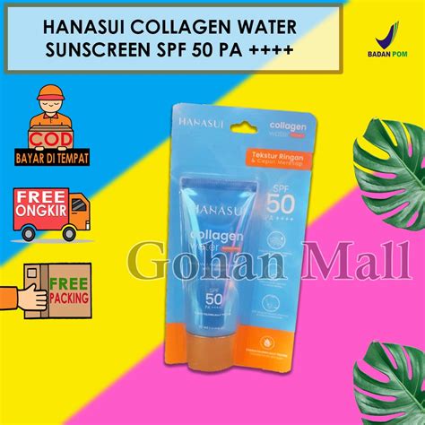 Jual HANASUI COLLAGEN WATER SUNSCREEN SPF 50 PA DOUBLE UV