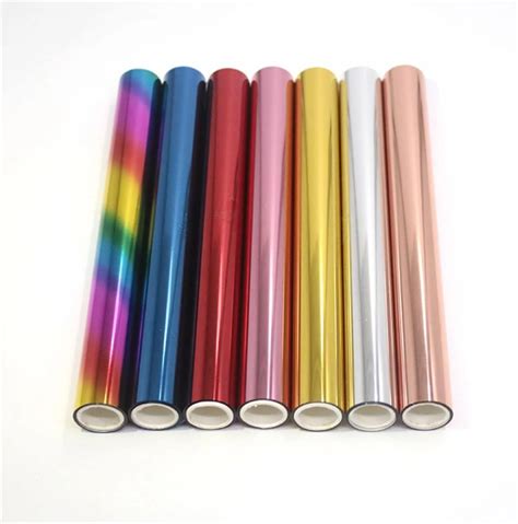 Heat Activated Foil Transfer Sheets Hot Stamping Foil Multicolor 1 Roll Paper Holographic Heat