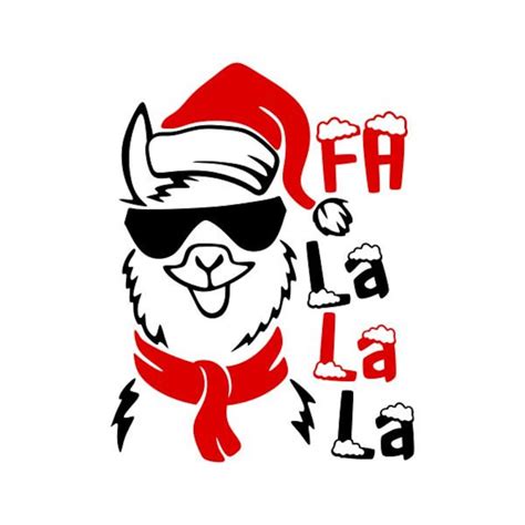 Christmas Llama Fa La La La Cuttable Design Svg Png Dxf Eps Etsy