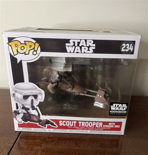 Funko Pop Deluxe Star Wars Scout Trooper W Speeder Bike Star