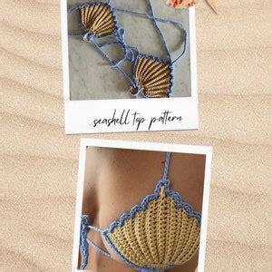 Bikini Set Crochet Patterns Seashell Top And Brazilian Bottom Etsy