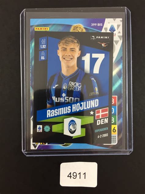 Rasmus Hojlund Rookie Sticker Card Panini Calciatori 2022 2023 23