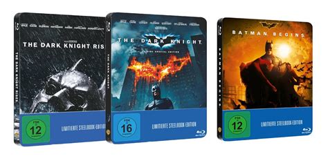 The Dark Knight Trilogie Steelbook Edition Amazon De Dvd Blu Ray