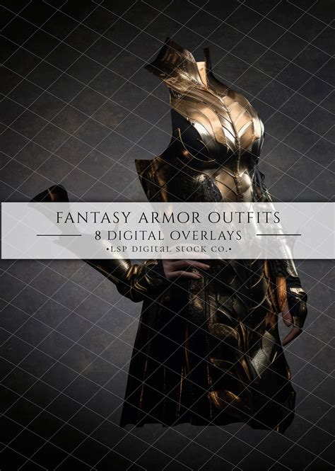 8 Fantasy Armor Outfit Clothing Digital Overlays Etsy