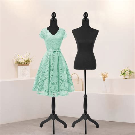 Buy Female Mannequins Torso Dress Form With Wooden Tripod Stand