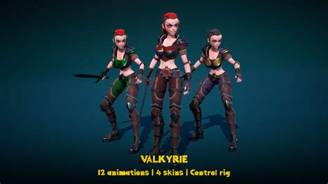 Valkiria Character - 3D Model by Lil_Pupinduy