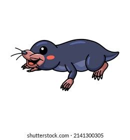 Cute Little Mole Cartoon Character Stock Vector (Royalty Free ...