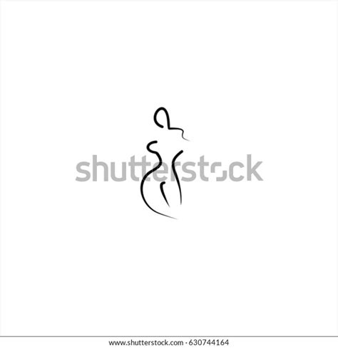 Nude Woman Vector Line Illustration Stock Vector Royalty Free 630744164 Shutterstock