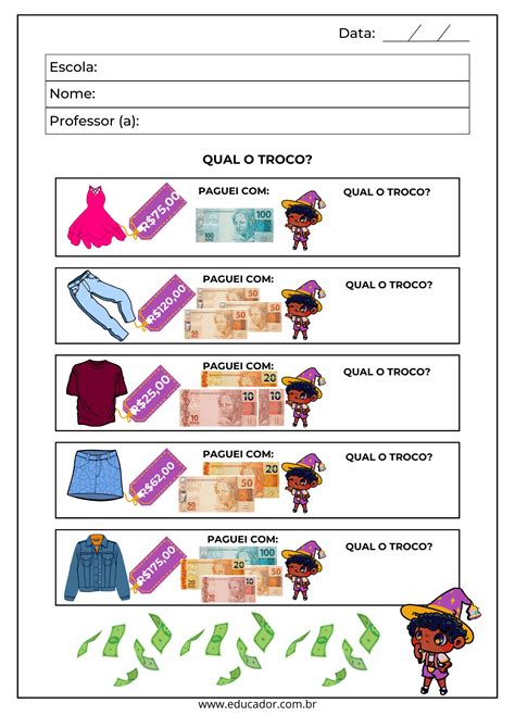 Planejamento Financeiro Atividades De Educação Financeira Para Imprimir