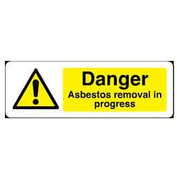 Danger Asbestos Removal In Progress Sign Directa Uk Ltd