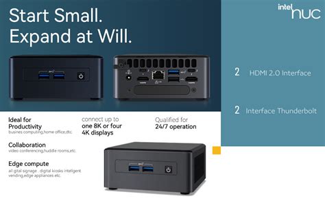 Intel Nuc 11 Pro Tiger Canyon Kit Nuc11tnhi5 4 Core I5 1135g7 16gb