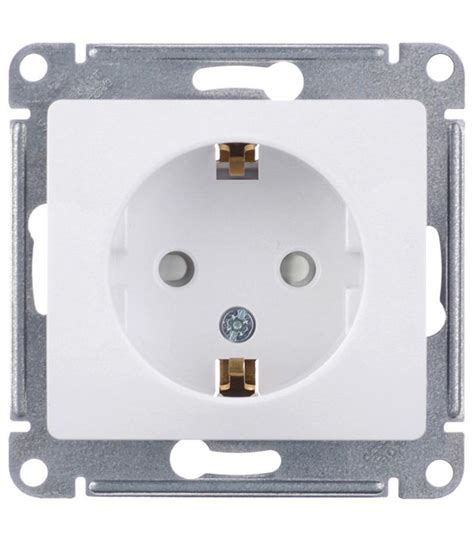 Розетка GSL000143 скрытая установка белая с заземлением - купить по ...