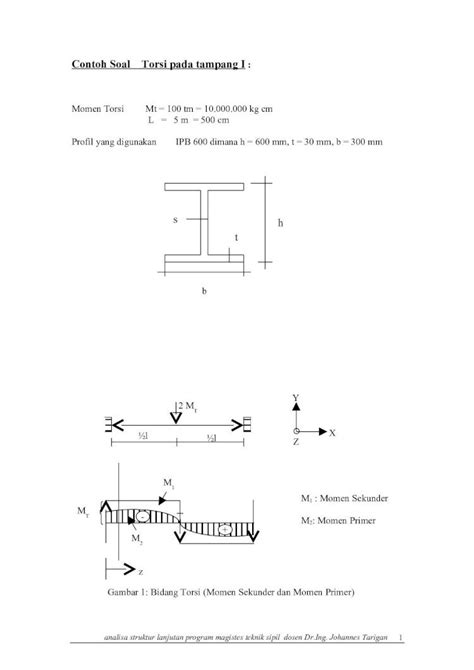 PDF Contoh Soal Torsi Pada Tampang I Pdf DOKUMEN TIPS