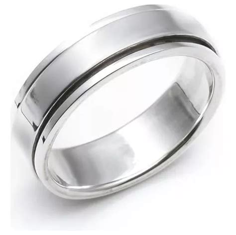 Anillo Giratorio Rodante Spinner Mm Plata Ley Unisex Env O Gratis