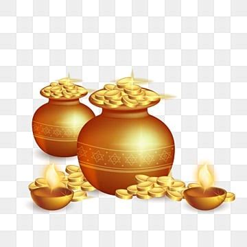 Diwali Happy Dhanteras Vector Art Png Happy Dhanteras Jar Pattern