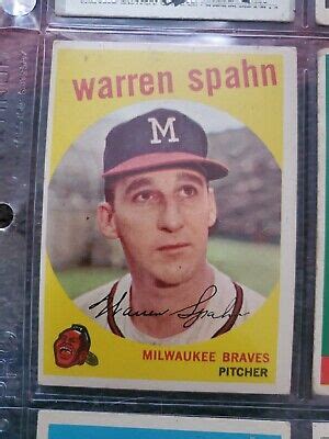 Topps Warren Spahn Milwaukee Braves Baseball Card Ebay