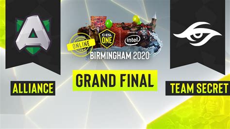 Dota Alliance Vs Team Secret Game Esl One Birmingham