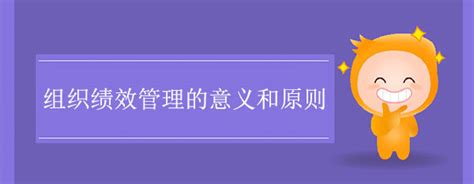 组织绩效管理的意义和原则中略咨询