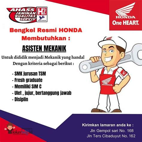 Lowongan Kerja Bengkel Motor Homecare24