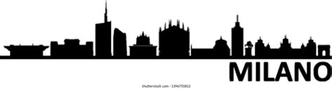 Milano City Italy Skyline Vector Stock Vector Royalty Free 1398915731