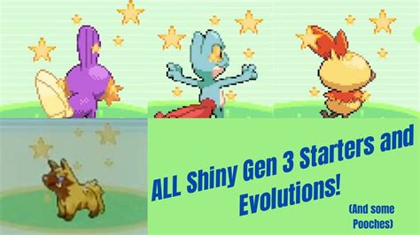 Live All Shiny Hoenn Starters Evolutions And Uncatchable Poochyena