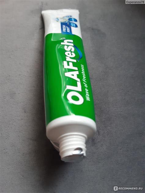 Зубная паста OLAFresh Fresh mint - «Бюджетная зубная паста с ярким ...