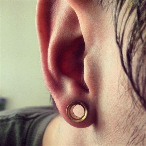 #gauges #tunnels #0g #brass #gold #plugs #guyswithplugs #guyswithguages ...