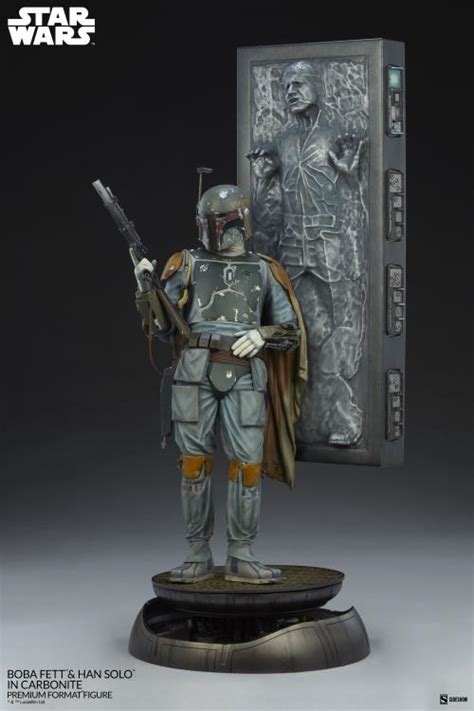 Star Wars Premium Format Boba Fett And Han Solo In Carbonite