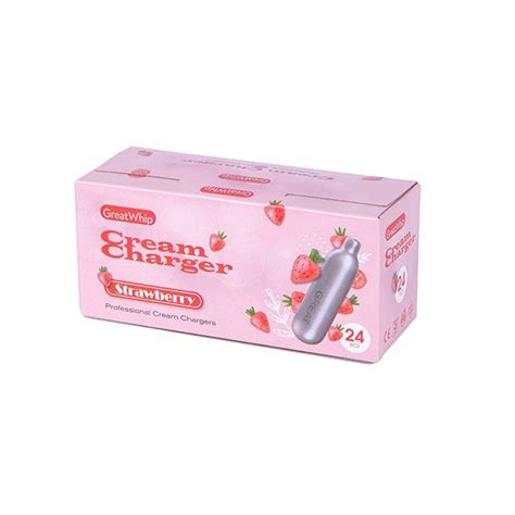 Whipped Cream Canister Strawberry Nitrous Oxide Chargers GreatWhip