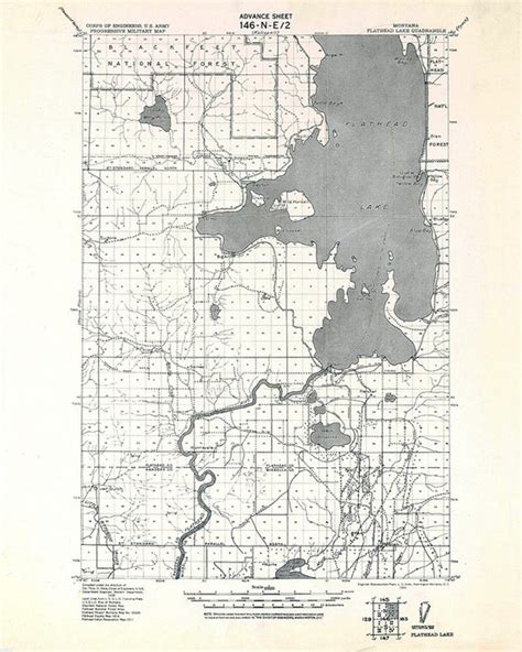 1920 Topo Map of Flathead Lake Montana Quadrangle | Etsy