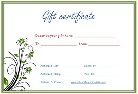 Gift Certificate Template | Certificate Templates