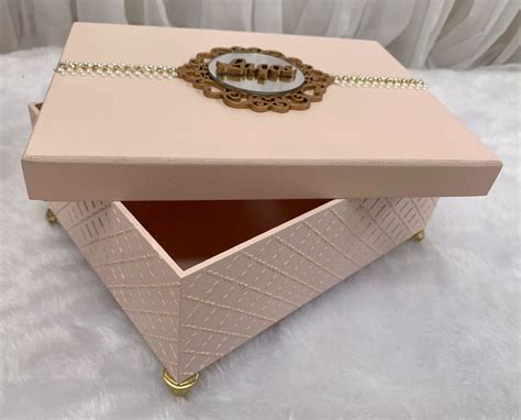 Caixa Porta Laço Menina Bebê Rosa Nude Elo7 Produtos Especiais