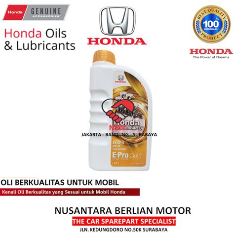 Jual Oli Mesin Mobil Honda E Pro EPRO Gold 0W 20 Full Sintetik 1 Liter