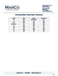 Perforated Metal Round Hole Galvanized Marco Specialty Steel