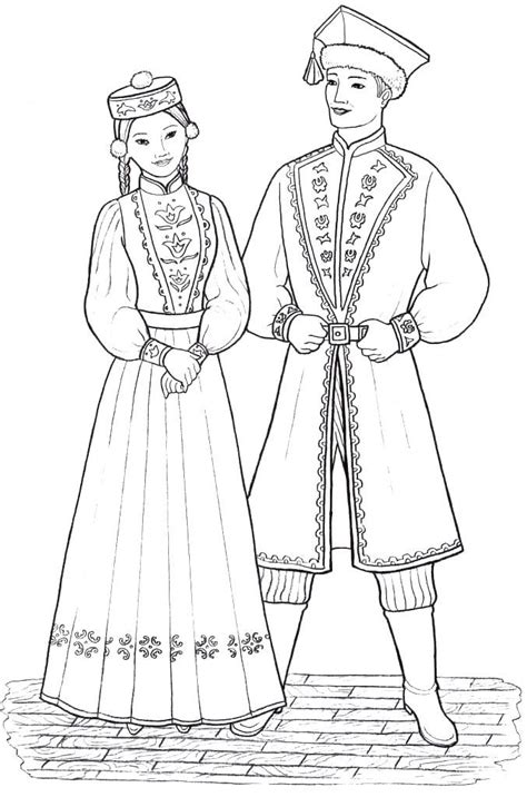 РАСКРАСКА "НАРОДЫ РОССИИ" - ОБЫЧНЫЕ РАСКРАСКИ - РАСКРАСКИ ДЛЯ МАЛЫШЕЙ ...