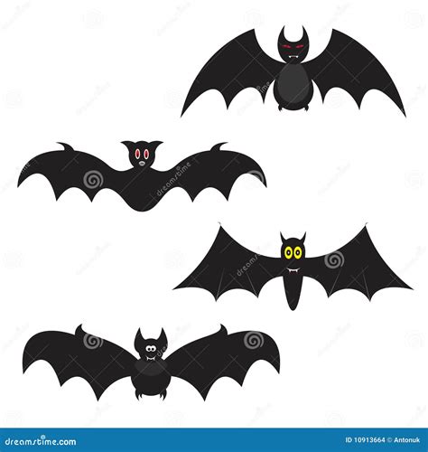 Set Of Halloween Bats Stock Images - Image: 10913664