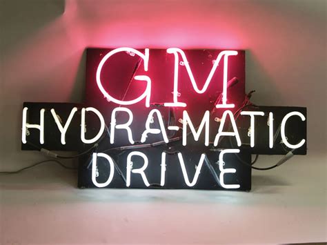 GM Hydra Matic Drive Neon Sign Classic Car Auction Of Michigan 2008