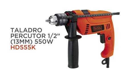 TALADRO PERCUTOR BLACK DECKER ½ 13MM 550W HD555K YouTube